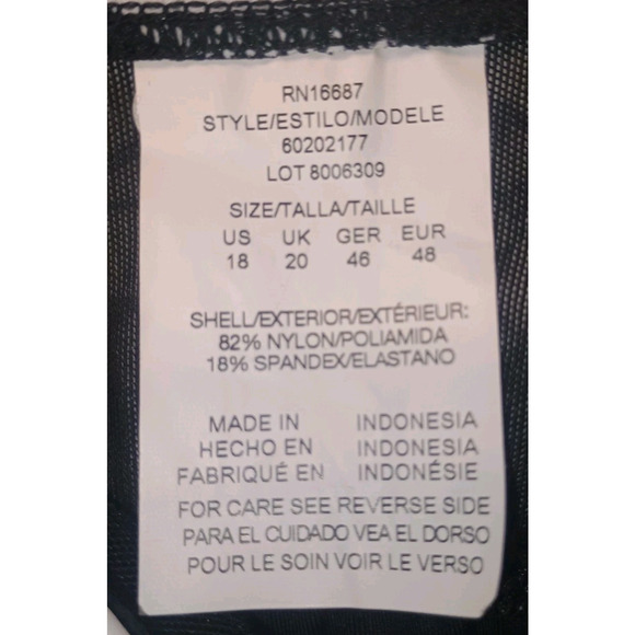 Swim Solutions Floral Print Flyaway Swim Dress size 18 Black/White NWT - Picture 10 of 12